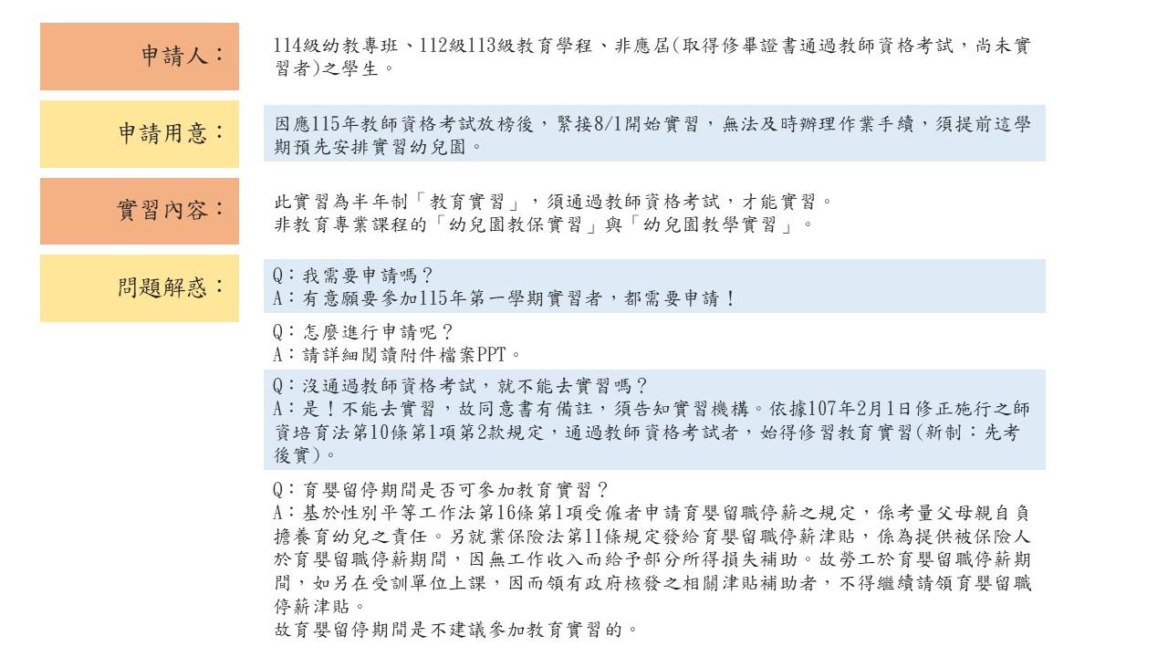 2025教育實習Q&A