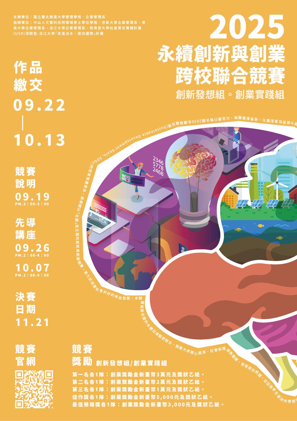 2025永續創新與創業跨校聯合競賽活動海報